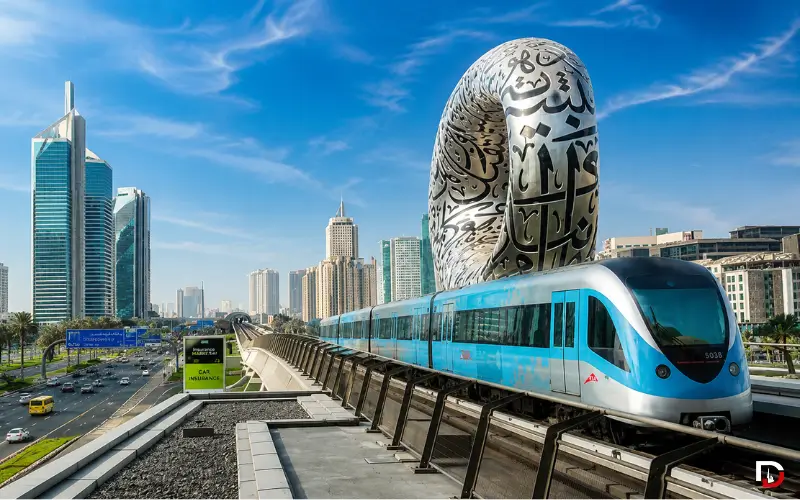 Dubai Metro on sheikh zayed road