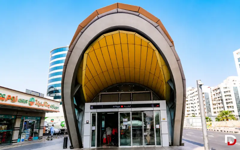 Bus and Taxi Connections from Al Rigga station dubai