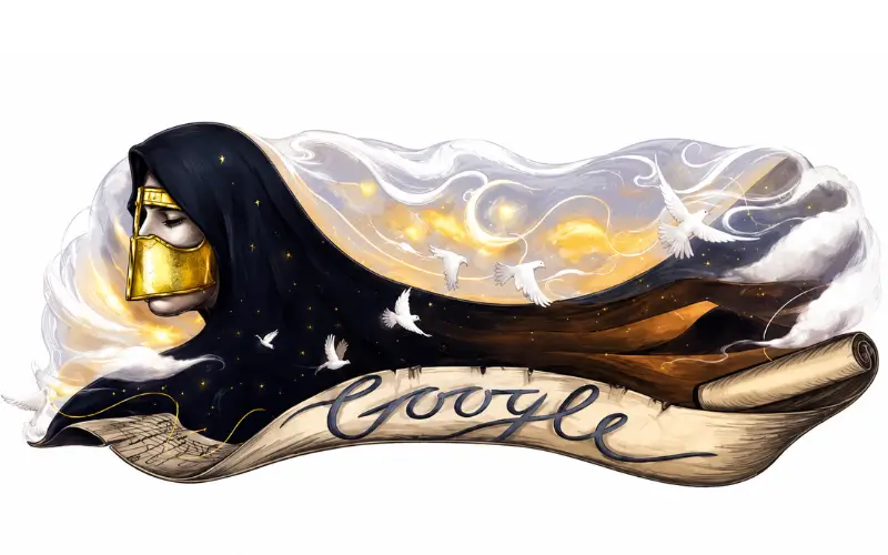 Ousha Al Suwaidi in their Google Doodle 