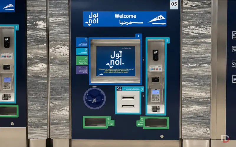 NOL Card at Metro Ticket Vending Machines