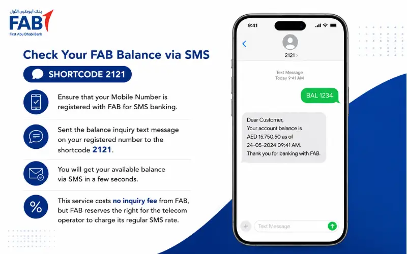 How to Check FAB Balance via SMS (2121)