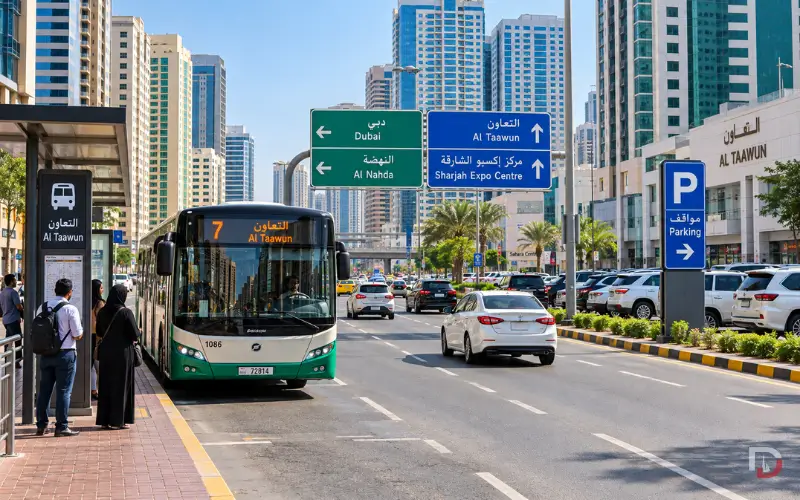 Transport and Parking in Al Taawun