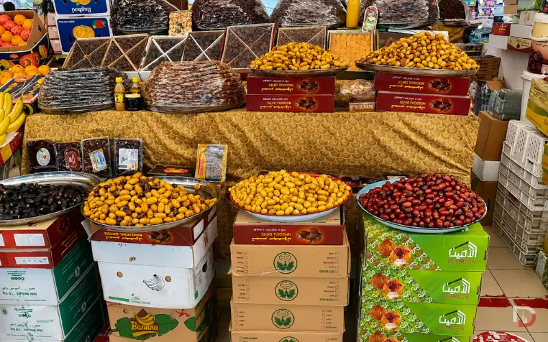 Dates section Vegetable Market Ajman