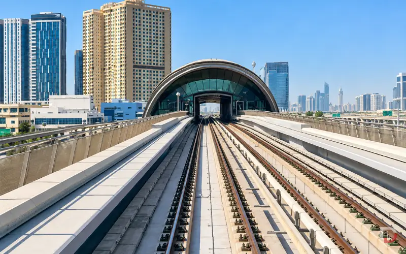 Metro Track at Baniyas Square Station 