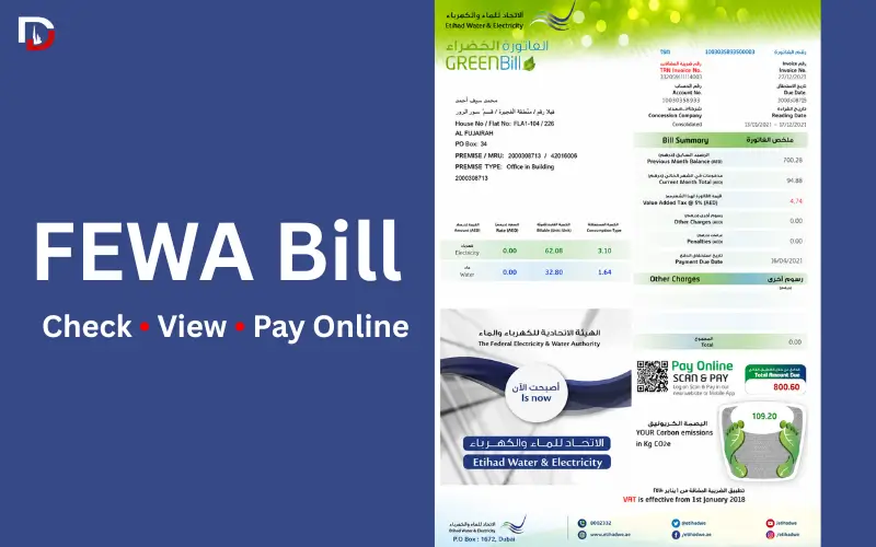 FEWA Bill check , view and pay online